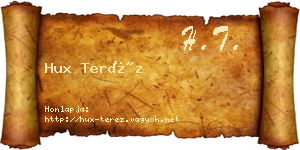 Hux Teréz névjegykártya